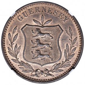 GUERNSEY Victoria (1837-1901) 8 Doubles 1889 H - KM 7 C...