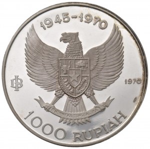 INDONESIA 1,000 Rupees 1970 - KM 27 AG (g 40.00) Minimal ...
