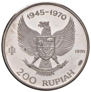 INDONESIA 200 Rupees 1970 - KM 23 AG (g 7.91)...