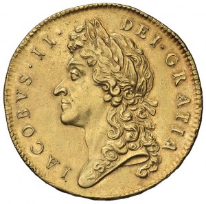 ANGLETERRE Jacques II (1685-1688) 5 Guinées 1686 - Fr....