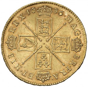 ANGLETERRE Jacques II (1685-1688) 5 Guinées 1686 - Fr....