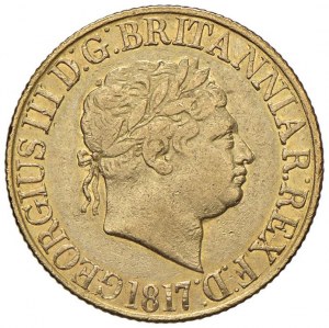 INGHILTERRA Giorgio III (1760-1820) Sterlina 1817 - KM ...
