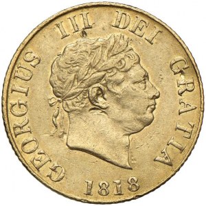 ENGLAND George III (1760-1820) 1818 half-pound...