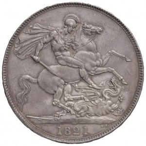 ENGLAND George IV (1820-1830) Crown 1821 SECOND ...