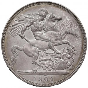ENGLAND Edward (1901-1910) Crown 1902 - KM 803 AG...