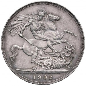 ENGLAND Edward (1901-1910) Crown 1902 - KM 803 AG...