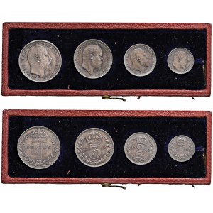 INGHILTERRA Edoardo (1910-1910) 4, 3,2 e Penny 1902 - K...