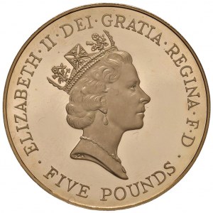ANGLETERRE Elizabeth II (1952-2022) 5 livres 1996 7...
