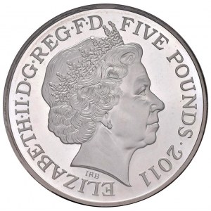 INGHILTERRA Elisabetta II (1952-2022) 5 Sterline 2011 p...