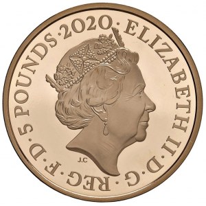 INGHILTERRA Elisabetta II (1952-2022) 5 Sterline 2020 T...