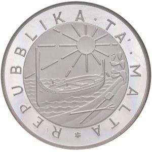 MALTA 5 Liri 1981 piefort - KM 53 AG In slab PF 69 ULTR...