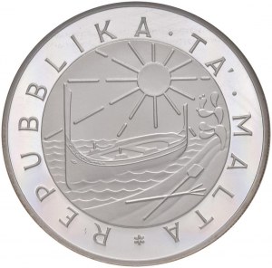 MALTA 5 Liri 1981 piefort - KM 53 AG In slab PF 69 ULTR...