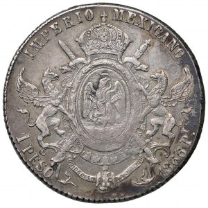 MESSICO Massimiliano I (1863-1867) Peso 1866 Pi - KM 38...