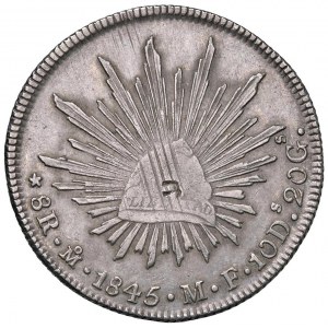 MEXIQUE 8 Reales 1845 Mo MF - KM 377.8 AG (g 27,06) Avec...