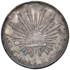 MEXICO 8 Reales 1894 Ga JS - KM 377.6 AG (g 27.23) Bel...
