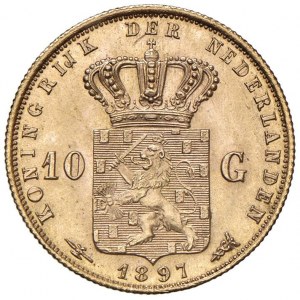 HOLLAND Wilhelmina (1890-1948) 10 Gulden 1897 - KM 118;...