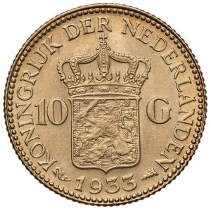 OLANDA Guglielmina (1890-1948) 10 Gulden 1933 - KM 162;...