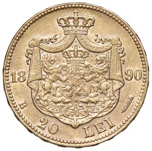 ROMANIA Charles I (1881-1914) 20 Lei 1890 - Fr. 3 AU (g 6...