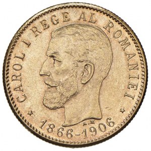 ROMANIA Carol I (1881-1914) 20 Lei 1906 - KM 37 AU (g 6...