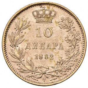 SERBIE Milan Obrenovic IV (1868-1889) 10 Dinara 1882 - ...
