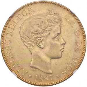 SPAIN Alfonso XIII (1886-1931) 100 Pesetas 1897 *97 - ...