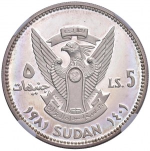 SOUDAN 5 Livres 1401 (1981) piefort - KM P17 AG En dalle ...