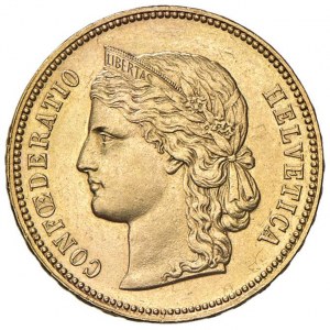 SVIZZERA 20 Franchi 1888 - KM 31.3 AU (g 6,45) RRR 4.22...