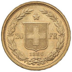 SUISSE 20 Francs 1886 - KM 31.3 AU (g 6.46) ...