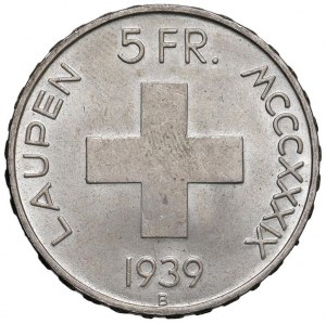 SWITZERLAND 5 Francs 1939 - KM 42 AG (g 15.00)...