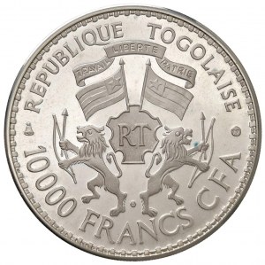TOGO 10,000 Francs 1977 - KM 9 AG (g 49.42) Only 25 pe...