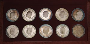 TUNISIA Dinar 1969 - AG Ten pieces in elegant case...