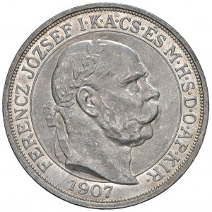 HUNGARY Francis Joseph I (1848-1916) 5 crowns 1907...