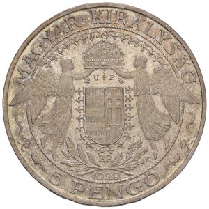 HUNGARY Nicolas Horthy (1920-1944) 5 Pengo 1929 BP UP ...