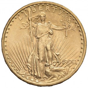US 20 Dollars 1908 - KM 131 AU (g 33.46)...