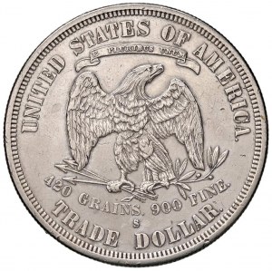 U.S. Trade Dollar 1877 - KM 108 AG (g 27.17) Minimal striking...
