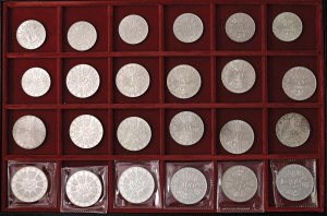 AUSTRIA Lot składający się z siedmiu sztuk 25 Schilling, ...