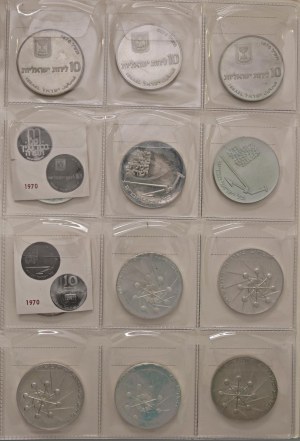 ISRAEL Album containing 85 silver coins from the years...
