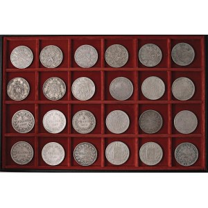 WORLD COINS Lotto di cinque pezzi da 5 franchi dal Belg...