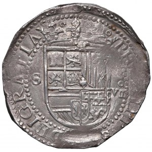 SPAGNA Filippo II (1555-1598) Siviglia - 8 Reales - Ca...