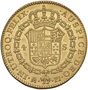 ŠPANĚLSKO Karel III (1759-1788) Madrid - 4 Escudos 1782 PJ...