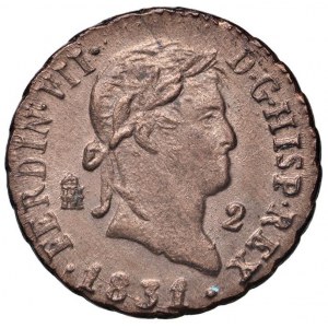 SPAGNA Ferdinando VII (1808-1833) Segovia - 2 Maravedìs...