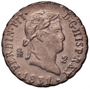 SPAIN Ferdinand VII (1808-1833) Segovia - 2 Maravedìs...