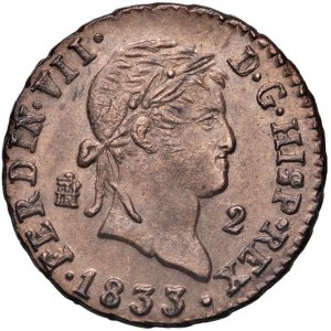 SPAGNA Ferdinando VII (1808-1833) Segovia - 2 Maravedìs...
