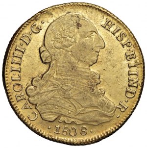 CILE Carlo IV (1788-1808) Santiago - 8 Escudos 1808 FJ ...