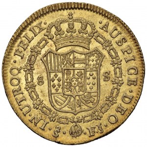 CILE Carlo IV (1788-1808) Santiago - 8 Escudos 1808 FJ ...