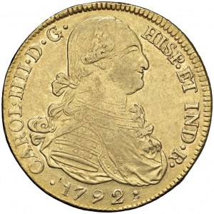COLOMBIA Charles IV (1788-1808) Popayan - 8 Escudos 1792 ...