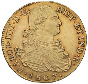 COLOMBIA Charles IV (1788-1808) Popayan - 8 Escudos 1807 ...