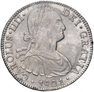 MEXICO Charles IV (1788-1808) 8 Reales 1801 Mo FM - KM 1...