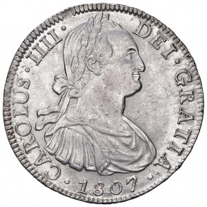 MESSICO Carlo IV (1788-1808) 8 Reales 1807 Mo TH - KM 1...