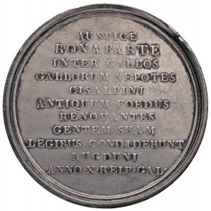 Medaile Ústava Italské republiky z roku 1802 v Lyonu...